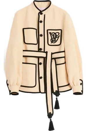 VALENTINO GARAVANI Canvas-Sakko mit Logo-Stickerei
