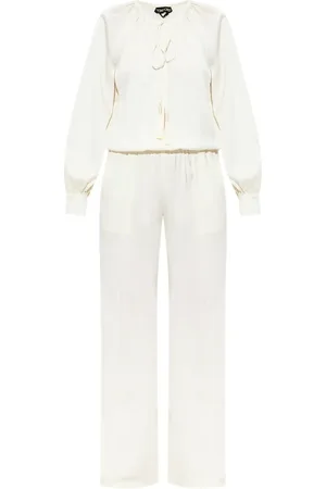 Tom Ford Langärmeliger Jumpsuit mit Raffungen