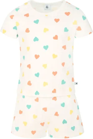 Petit Bateau Pyjama mit Herz-Print