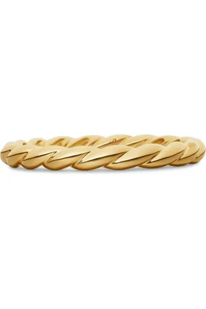 David Yurman 18kt Petite Gelbgoldring mit Diamanten 2,8mm