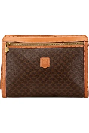 Céline 1993 Macadam Clutch aus beschichtetem Canvas