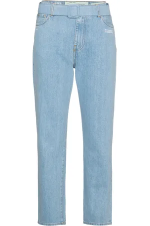 OFF-WHITE Cropped-Jeans mit Gürtel