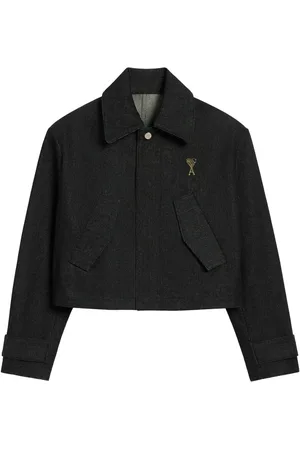 Ami Cropped-Jacke aus Denim