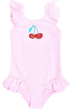 SOLISWIM KIDS Badeanzug mit Kirschstickerei