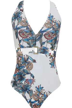 AMIR SLAMA Badeanzug mit Blumen-Print