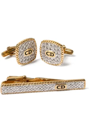 Dior 1990s Manschettenknöpfe-Set mit Logo-Gravur