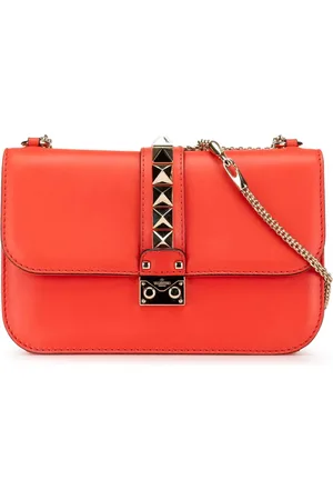 VALENTINO GARAVANI 2000-2017 mittelgroße Rockstud Glam Lock Umhängetasche