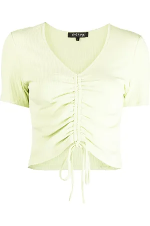 tout a coup Geripptes Strickoberteil