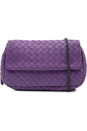 Bottega Veneta 2012-2024 mini Intrecciato Chain Flap Umhängetasche