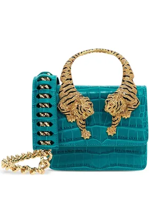 Roberto Cavalli Mini-Tasche mit Kroko-Effekt