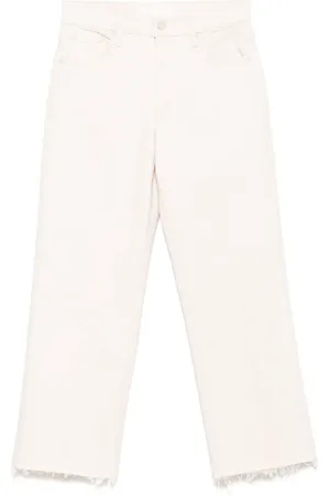 Mother Maven Jeans mit ausgefranstem Saum