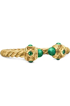 David Yurman 18kt Renaissance Gelbgoldring mit Smaragd 2,3mm
