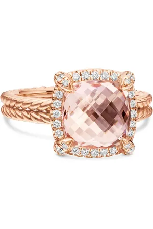 David Yurman 18kt Chatelaine Rotgoldring mit Diamanten 9mm
