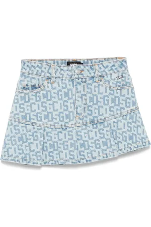 GCDS Jeans-Minirock mit Monogramm