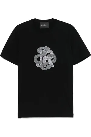 John Richmond T-Shirt mit Kristall-Logo