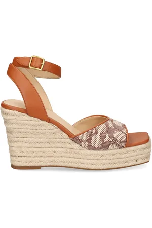 Coach Gewebte Espadrille-Wedge-Sandalen