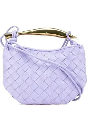 Bottega Veneta 2021-2024 baby Intrecciato Sardine Satchel-Tasche aus Lammleder