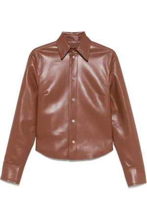Nanushka Hemdjacke aus Faux-Leder