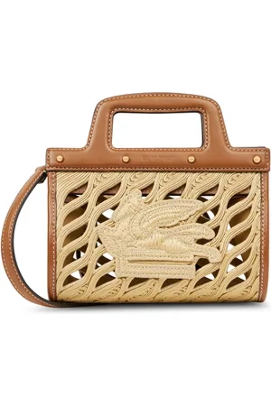 Etro Mini Pegaso Handtasche aus Bast
