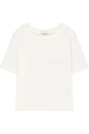 LANEUS T-Shirt mit Logo-Stickerei