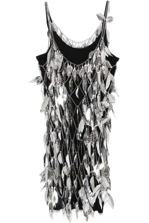 Paco rabanne Minikleid im Metallic-Look