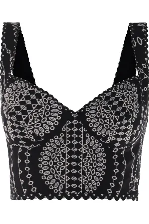 CHARO RUIZ IBIZA Goldie Cropped-Top mit Wellensaum