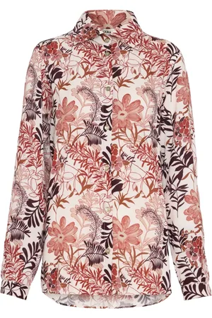 AMIR SLAMA Hemd mit Blumen-Print
