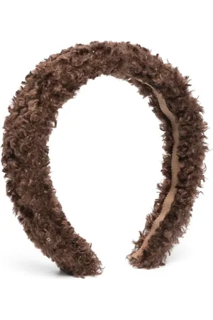 MONNALISA Haarreif aus Faux Shearling mit Kristallen