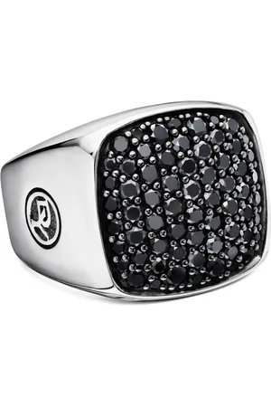 David Yurman Streamline Siegelring aus Sterlingsilber mit Diamant 19mm