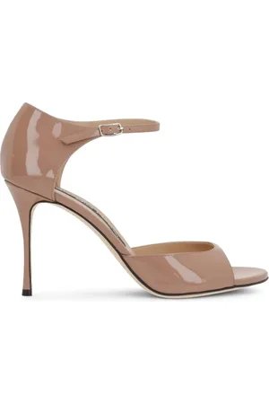 Sergio Rossi Godiva Sandalen aus Lackleder mit Knöchelriemen
