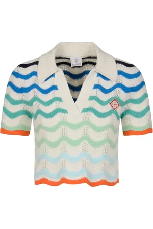 Casablanca Poloshirt mit Wellenmuster