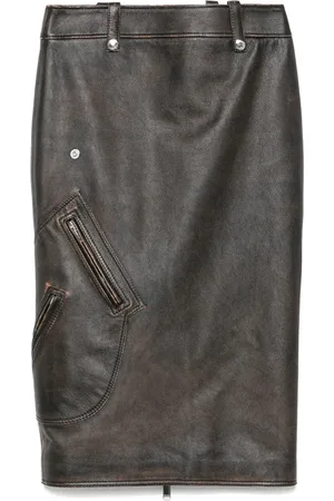 Alexander McQueen Bleistiftrock aus Leder
