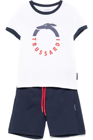 Trussardi Set aus T-Shirt und Shorts mit Logo