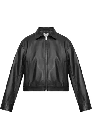 Maison Kitsuné Cropped-Jacke aus Leder