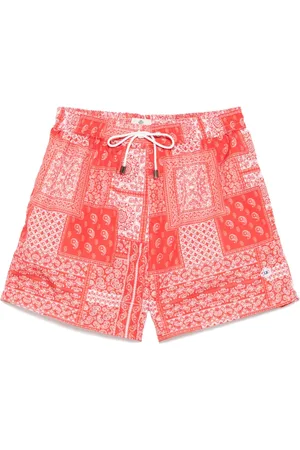 LUIGI BORRELLI NAPOLI Badeshorts mit Patchwork-Print