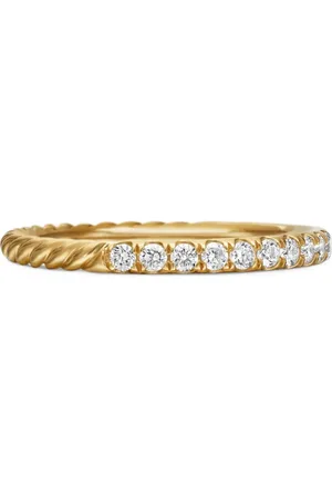 David Yurman 18kt Cable Collectibles Gelbgoldring mit Diamant 2mm