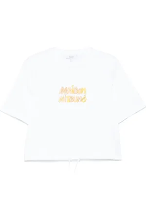Maison Kitsuné T-Shirt mit Logo-Stickerei