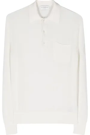 BALLANTYNE Poloshirt mit Lochstrickmuster