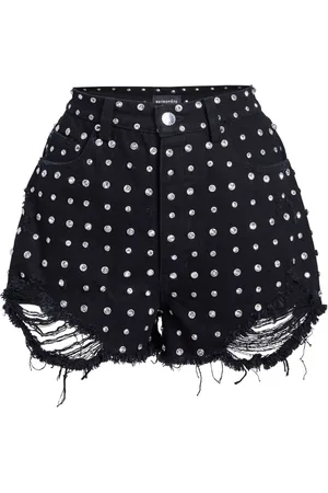 Retrofete Angel Shorts mit Kristallen