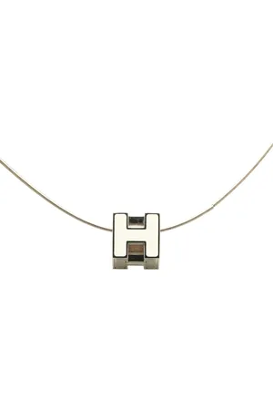 Hermès 2000-2024 palladierte Cage dH Cube Halskette