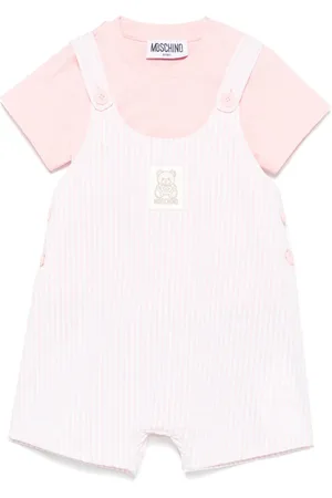 Moschino Gestreiftes Latzhosen-Set