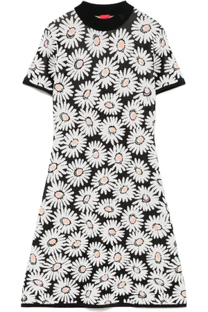 HUGO BOSS Jacquard-Minikleid mit Blumenmuster