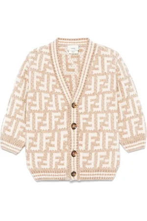 Fendi Cardigan aus FF-Intarsienstrick