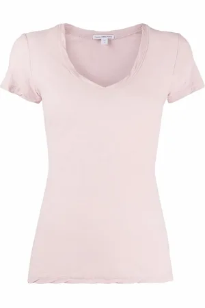 James Perse Schmales T-Shirt mit V-Ausschnitt