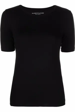 Majestic T-Shirt mit rundem Ausschnitt