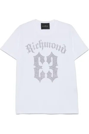 John Richmond T-Shirt mit Kristall-Logo