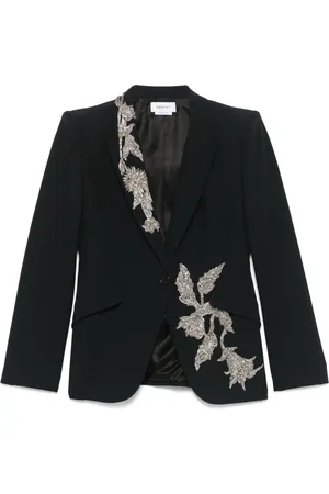 Alexander McQueen Verzierter Blazer mit gepolsterten Schultern