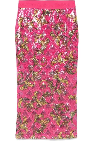 VERSACE Midirock mit Barocco-Print
