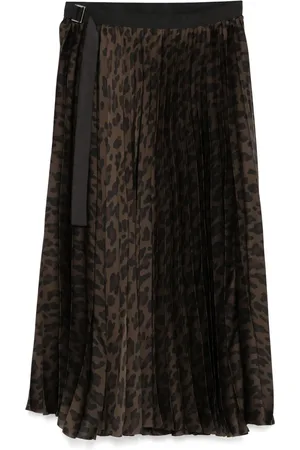 SACAI Midirock mit Leoparden-Print