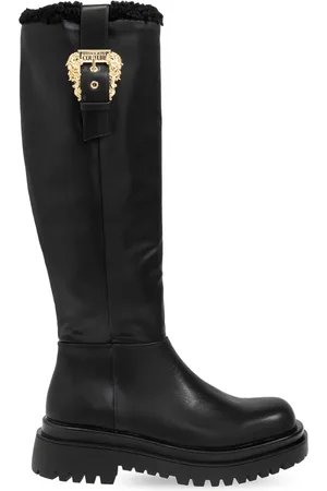 VERSACE Kniehohe Drew Stiefel mit barocker Schnalle